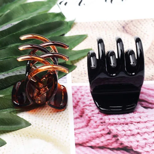 Vista 4 de 12 pinzas para el cabello de tamaño mediano, 1.38 x 1.38 x 1.57 pulgadas, pinzas de agarre antideslizante para mujeres y niñas, accesorios