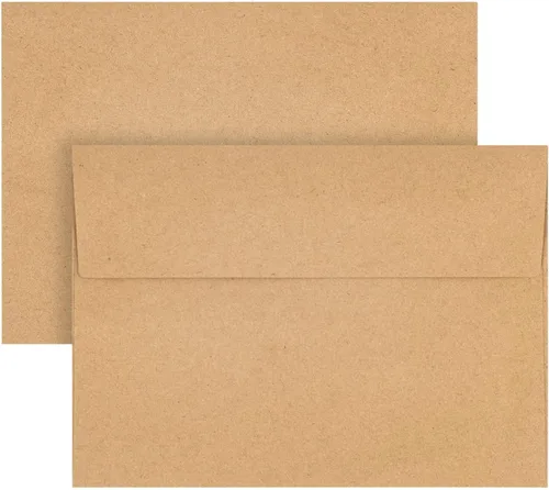 Vista 7 de Paquete de 50 sobres de papel kraft marrón de 4 x 6 pulgadas para invitaciones, tarjetas y postales