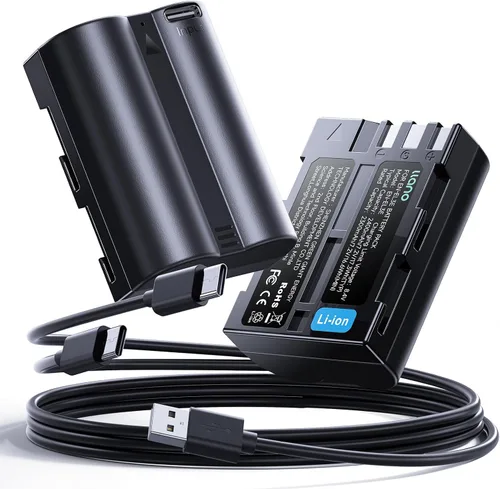 Vista 9 de llano Batería USB-C EN-EL3E de 2400 mAh para cámaras Nikon D700 D70S D80 D90 D200 D70 D50 D100 D300S D300, completamente decodificadas, recargables