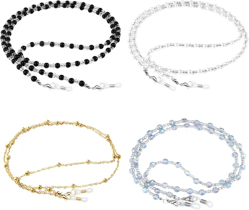 Vista 16 de ONESING 4-10 piezas Cadenas de gafas para mujer, soporte de cadena para anteojos, correa para gafas, cadena para anteojos, cordón para gafas, regalo