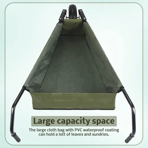 Vista 3 de BBTO Carretilla plegable plegable para patio, 88 libras, ligera, para jardinería, resistente, tela Oxford para adultos, hierba, tierra, ladrillo