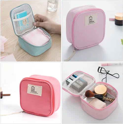 Vista 5 de 4 bolsas para monedas, bolsa con cremallera femenina, linda joyería de viaje para organizadores, servilletas portátiles para mujeres, organizador