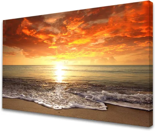 Vista 26 de Baisuart A61269 - Impresiones en lienzo de arte abstracto para pared, pinturas impresas en gris y marrón, lienzo estirado con marco de madera