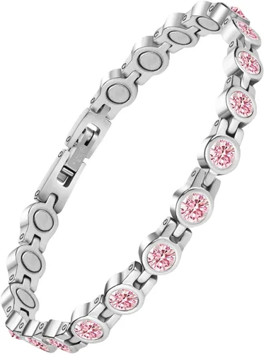 Vista 11 de JEROOT Pulseras magnéticas de ultra resistencia, pulsera para mujeres y hombres, imanes de neodimio de 3500-6000 Gauss, joyería de regalo de terapia