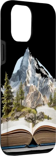 Vista 3 de Funda de lectura para iPhone 12 Pro Max Book Mountain Nature Bookworm Reader Hiker