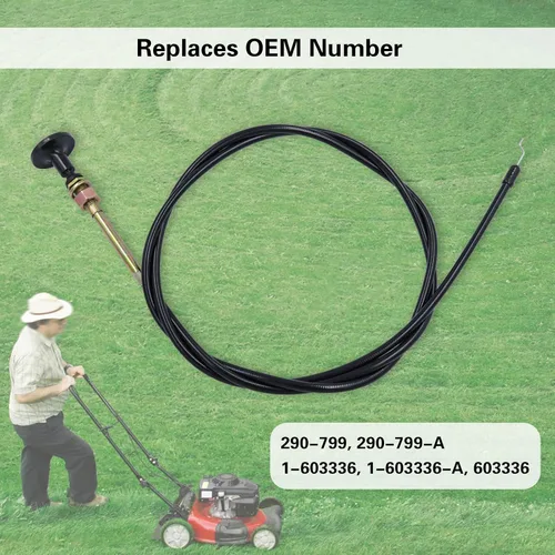 Vista 4 de 1-603336, 603336 Cable de control de estrangulador para cortacésped Toro Exmark Zero Turn Z Master, reemplaza OEM 290-799-A, 290-799, 1-603336-A