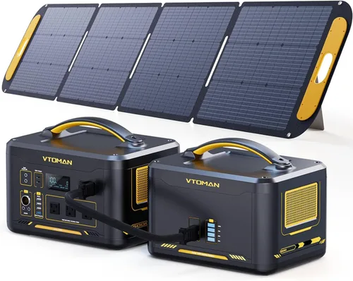 Vista 14 de VTOMAN Jump 1500X - Estación de Energía Portátil con Cables de Puente, Batería LiFePO4 de 828Wh, Generador Solar y Arrancador de Batería