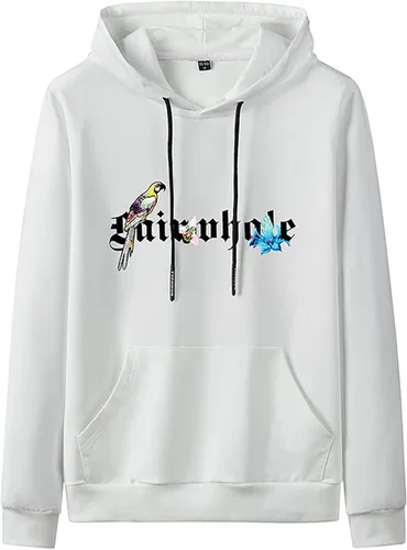 Vista 2 de EELHOE Mens Hooded T Shirts Casual Novelty Long Sleeve Jersey with Hood Regular Fit Athletic Breathable Pullover