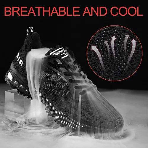 Vista 4 de Akk Women Air Shoes Running Sneakers Tennis Walking Shoes Mesh Breathable Gym Work Fashion Sneakers