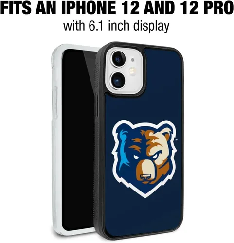 Vista 6 de Bob Jones University Primary Logo Protector Slim Fit Hybrid Rubber Bumper Case Compatible con Apple iPhone 12 Pro y 12