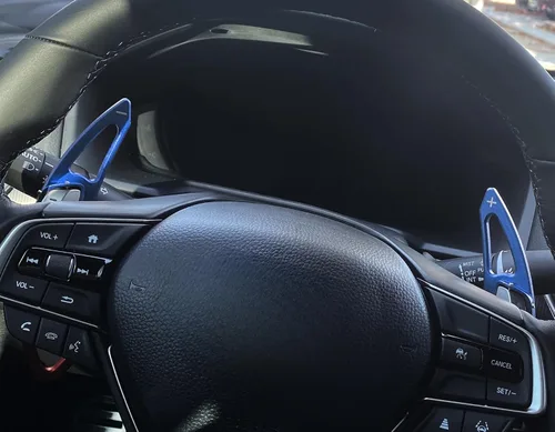 Vista 4 de iJDMTOY JDM Style Sports - Extensión de paletas de cambio de aluminio azul más grande compatible con Honda Civic 2022 en adelante, Accord 2023+