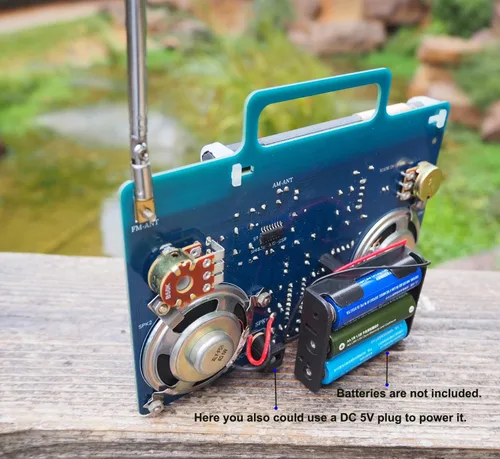 Vista 5 de Kit de radio AM/FM Proyecto de soldadura Kit de bricolaje para practicar enseñanza electrónica Estéreo Gran proyecto STEM y regalo Versión