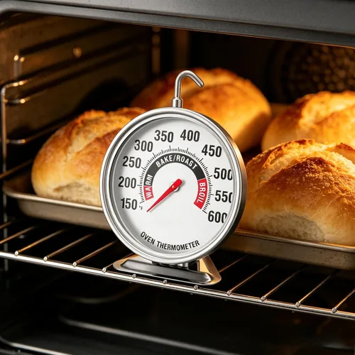 Vista 7 de Extra grande termómetro de horno de 3" con dial de fácil lectura Medidor de temperatura preciso de 150-600°F para cocina, horneado, parrilla
