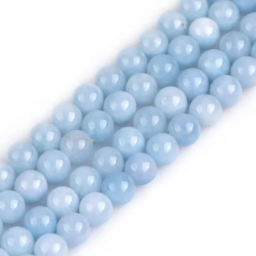 Vista 116 de GEM-Inside Cuentas Sueltas de Piedras Preciosas de Ágata Azul Bandeada Natural de 6mm Cuentas Redondas de Piedra de Energía para Hacer Joyas 15