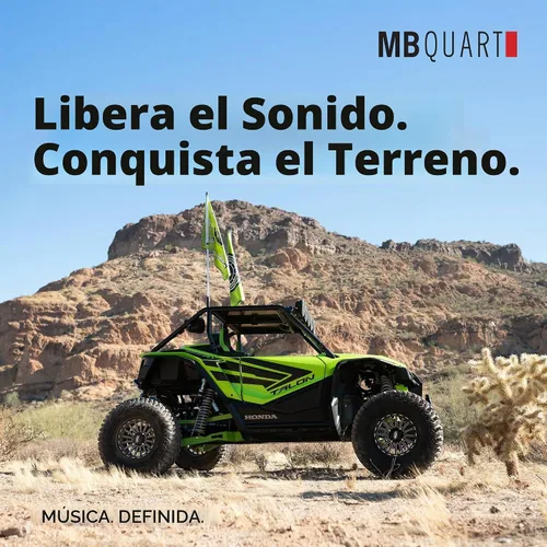 Vista 3 de MB Quart Sistema de audio de doble zona estéreo de coche con pantalla táctil portátil para barco y UTV, negro