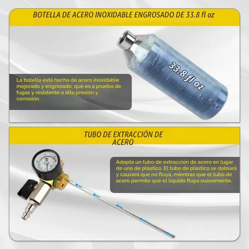 Vista 6 de Kit de descarga de CA con válvula reguladora de presión y alivio de corriente alterna, medidor de presión en tiempo real, kit de limpieza de CA