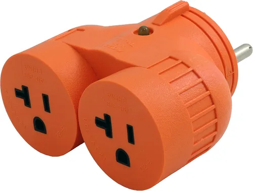 Vista 10 de AC WORKS [TT30W515] 10/3 TT-30P RV/Generator 30Amp Plug to Tri-Outlet Adaptador 5-15R (25FT Tri-Outlet)