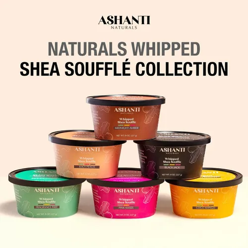 Vista 8 de Ashanti Naturals Mantequilla de karité batida perfumada Mantequilla corporal africana para hombres con aceite de coco y almendra