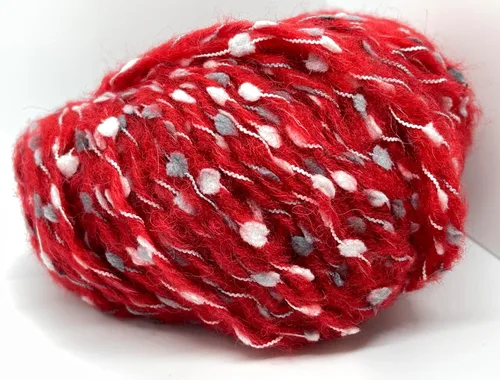 Vista 5 de Alpaca Punto - Hilo de punto voluminoso rojo, gris y blanco, 1.76 onzas (1.76 oz), 87 yardas (262.5 ft)