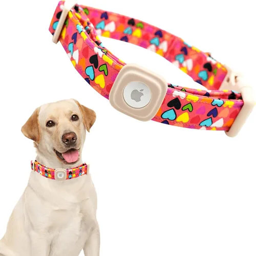 Vista 9 de Lionheart glory Airtag - Collar de perro de San Patricio para perros pequeños, collar verde ajustable de alta resistencia, collar de trébol