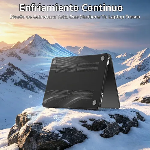 Vista 5 de MOSISO Compatible con MacBook Neo Case 13 pulgadas 2026 A3404 A18 Pro Chip Negro