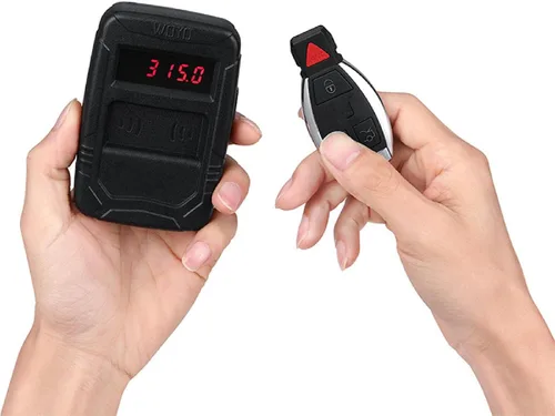 Vista 4 de Pantalla Digital Contador Remoto Medidor de Frecuencia Maestro Control Remoto Copiadora Probador de Frecuencia para Llave de Coche Accesorios