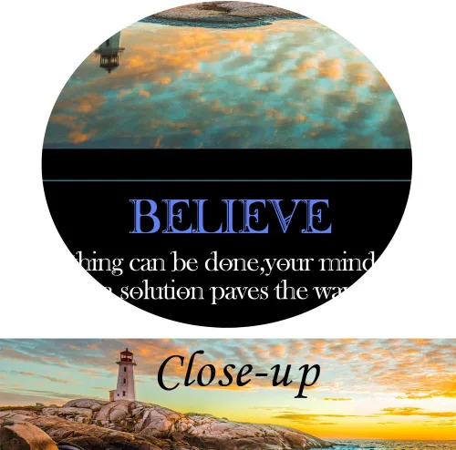 Vista 5 de KREATIVE ARTS Believe - Lienzo con citas, decoración de pared, letreros decorativos familiares, lema inspirador, impresiones en lienzo, inspiración