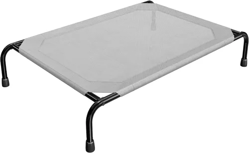 Vista 10 de Simple Trending - Cama elevada para perros para perros de tamaño grande, cuna elevada para mascotas al aire libre con cama de hamaca para mascotas