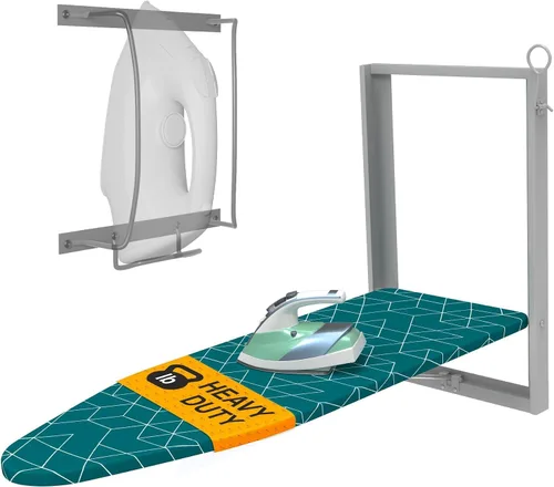 Vista 12 de Xabitat Tabla de planchar para montar en la pared con soporte para plancha, 36.2" X 12.2" tabla de planchar plegable de montaje compacto