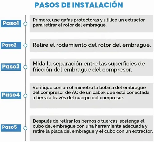 Vista 7 de ECCPP Embrague del compresor de CA para Ford para F-150 4.2L 4.6L 5.4L 1997