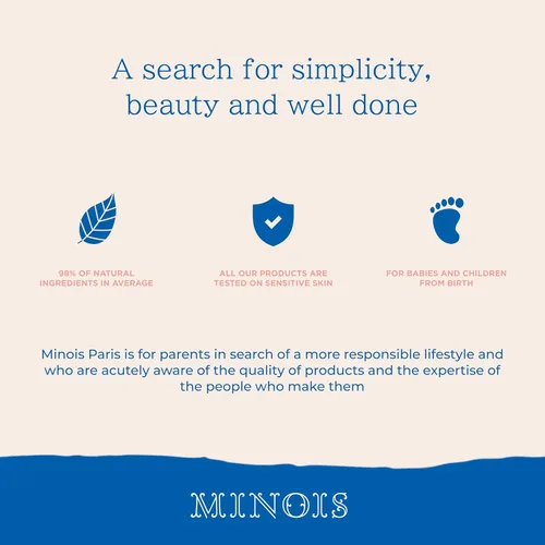 Vista 6 de MINOIS PARIS Crema suave para recién nacidos y niños Crema de loción facial y corporal fabricada en Francia con manteca de karité, almendra dulce