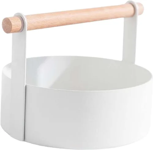 Vista 3 de Bandejas para servir de hierro con asa, bandeja para servir multiusos, soporte para postres para encimera, restaurante, mesa de comedor, boda