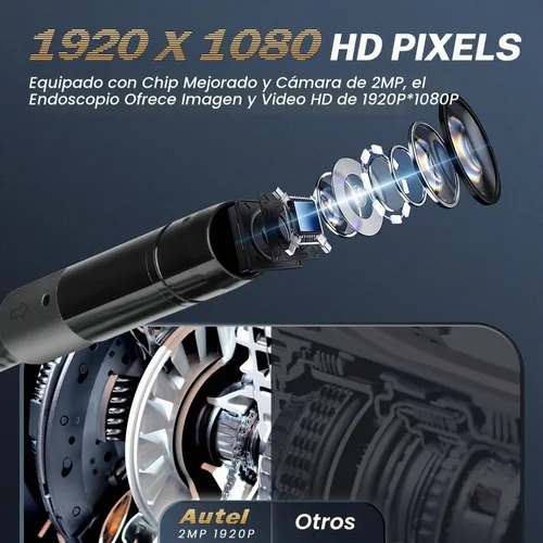 Vista 3 de Autel MaxiVideo MV108S - Cámara de inspección digital, 2026 más reciente