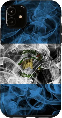 Vista 8 de Funda para iPhone 17 con diseño de bandera de Guatemala con estética ahumada