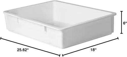 Vista 2 de Winco Caja de masa, 25-1/2" x 17-1/2" x 6", PP