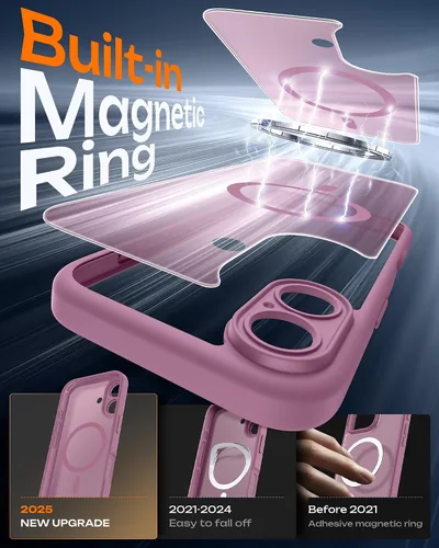 Vista 204 de TOCOL Funda para iPhone 11, compatible con Magsafe, protección completa de cámara, imanes integrados, protección contra caídas, funda translúcida