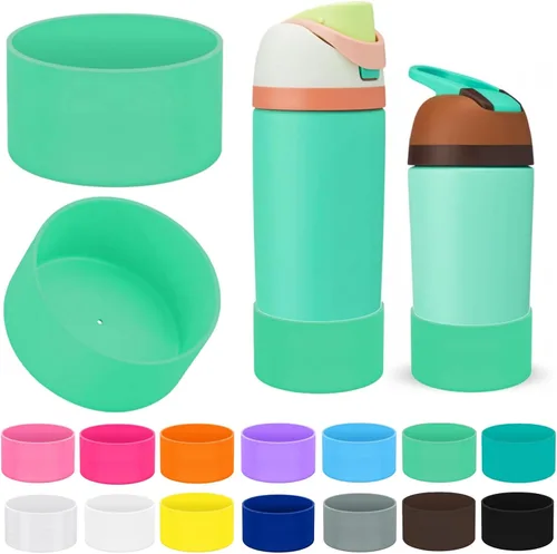 Vista 14 de 2 botas protectoras de silicona compatibles con Owala Kids de 16 onzas y 14 onzas, accesorios para 12 onzas, antideslizantes, resistentes a