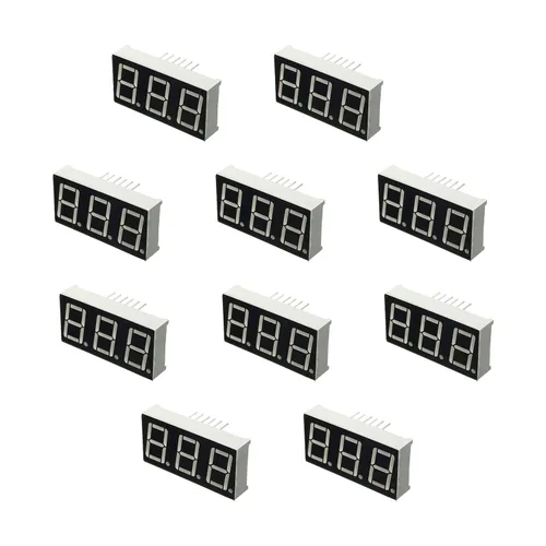 Vista 10 de Othmro 5pcs ánodo común pantalla LED tubo digital 3 bits 7 segmento negro 11pin con una buena salida de luz uniforme