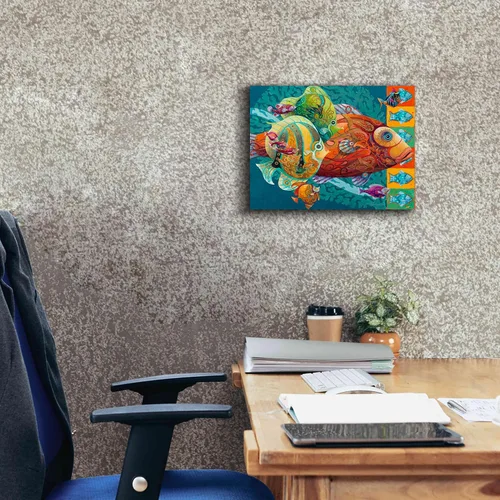 Vista 5 de Epic Graffiti 'The School' de David Galchutt, arte de pared en lienzo, 16 x 12 pulgadas