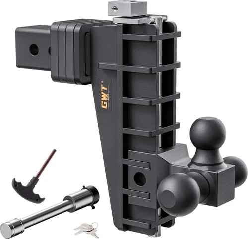Vista 11 de GWTAUTO Enganche de remolque ajustable con gancho, enganche de caída de triple bola (1-7/8 x 2 x 2-5/16 pulgadas), se adapta a receptor de 2