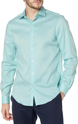 Vista 16 de Van Heusen Camisa de vestir para hombre Slim Fit Stain Shield Stretch Mercurio Oscuro Viejo