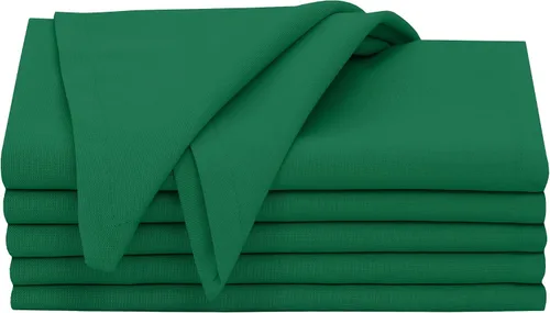 Vista 9 de Ruvanti - Servilletas de tela, paquete de 6, de 45 x 45 centímetros, 100% algodón, lavables, suaves y absorbentes, perfectas para bodas, Navidad