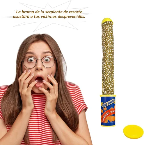 Vista 6 de SnaFununy Lata de Broma de Papas Fritas Serpiente Bromas Salto Resorte Juguete Artículos de Bromista Regalos para Adultos, Bromas Juguetes de Broma