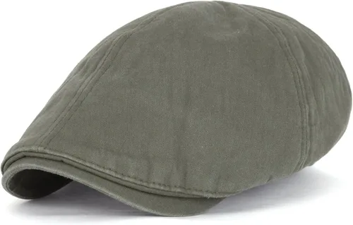Vista 2 de ililily Gorra plana de algodón lavado Gatsby Ivy Irish Hunting Newsboy Stretch Big Hat