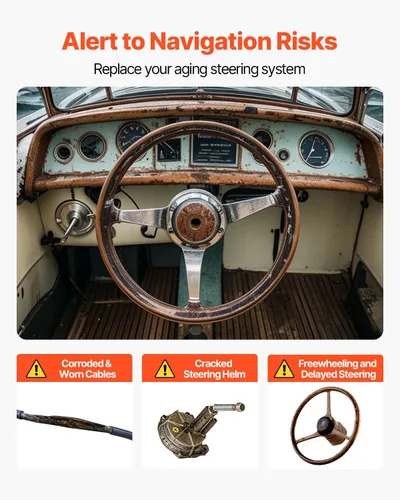 Vista 9 de Kit de Sistema de Dirección para Barco VEVOR