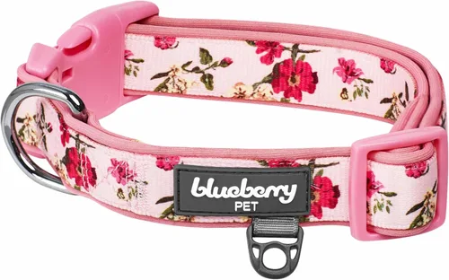 Vista 19 de Blueberry Pet - Collar ajustable para perro con forma de diamantes tribales del sudoeste en francés rosa con hebilla de metal, cuello 9-12.5