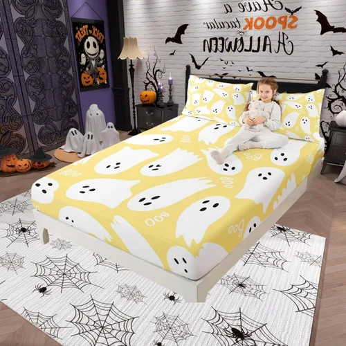 Vista 31 de Juego de ropa de cama con estampado de leopardo, tamaño individual, juego de cama de guepardo africano para decoración de dormitorio