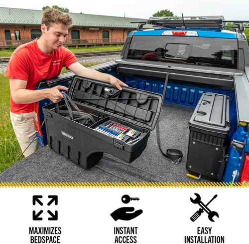 Vista 6 de RealTruck Undercover SwingCase - Caja de almacenamiento para caja de camioneta SC404D Compatible con Toyota Tundra 2023-2025