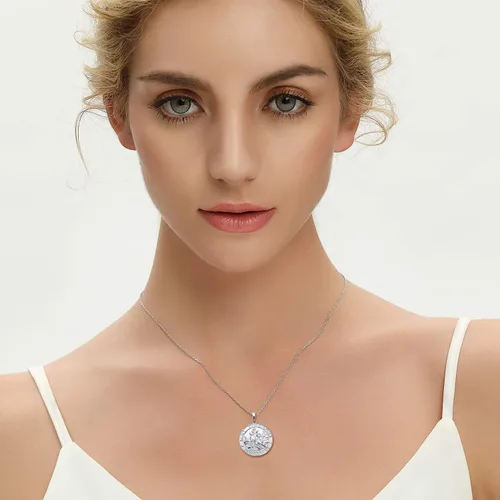 Vista 6 de YL Collar de San Cristóbal de plata de ley 925 grabado personalizado medallón protector religioso antiguo colgante de talismán medallaencajadoocket