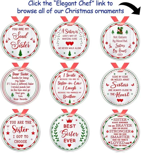 Vista 9 de Best Mom Ever Adornos de Navidad para madre, decoración de celebración de vacaciones de Navidad para mamá, recuerdo coleccionable de festival, acero